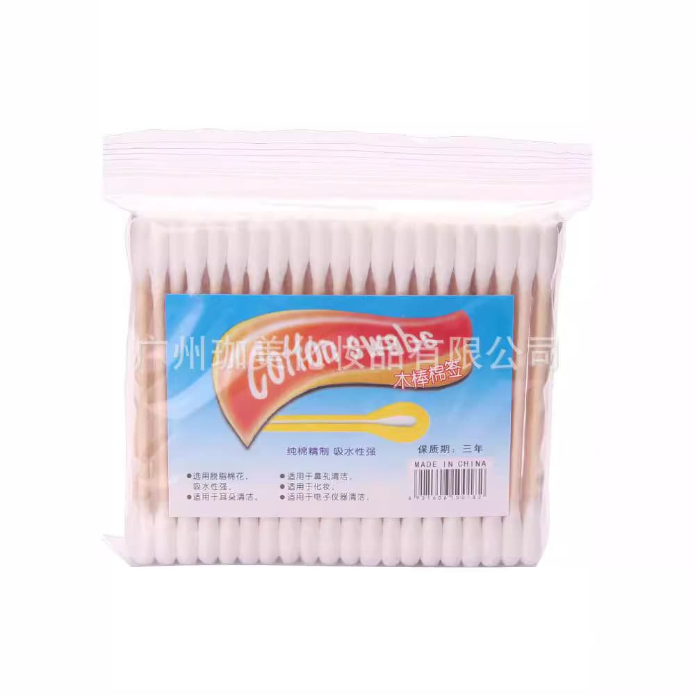 Double-Headed Cotton Swabs 100pcs, Pointed Tip for Tattoo & Makeup