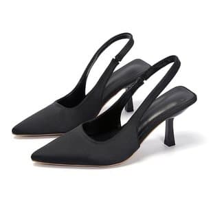 2024 Spring/Summer New Pointed Toe Thin Heel High Heel Shoes Backless Open Toe Sandals Fairy Style Matching Dress High Heels