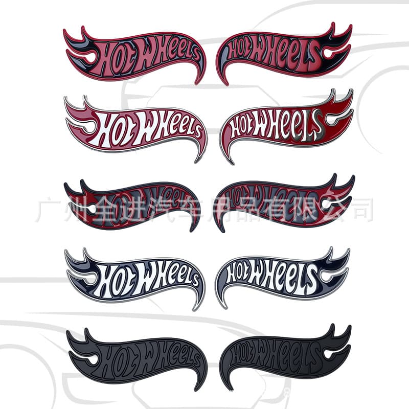 Custom Modified HOTWHEELS Car Body Decal, Cross-Border Hot Selling Metal Fender Side Emblem Badge Sticker