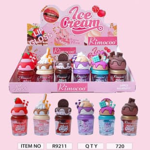 Cross-border Fruit Ice Cream Lip Gloss Lipstick Water Large Brush Head Lip Gloss Lip Stain Lip Oil Lip Gloss