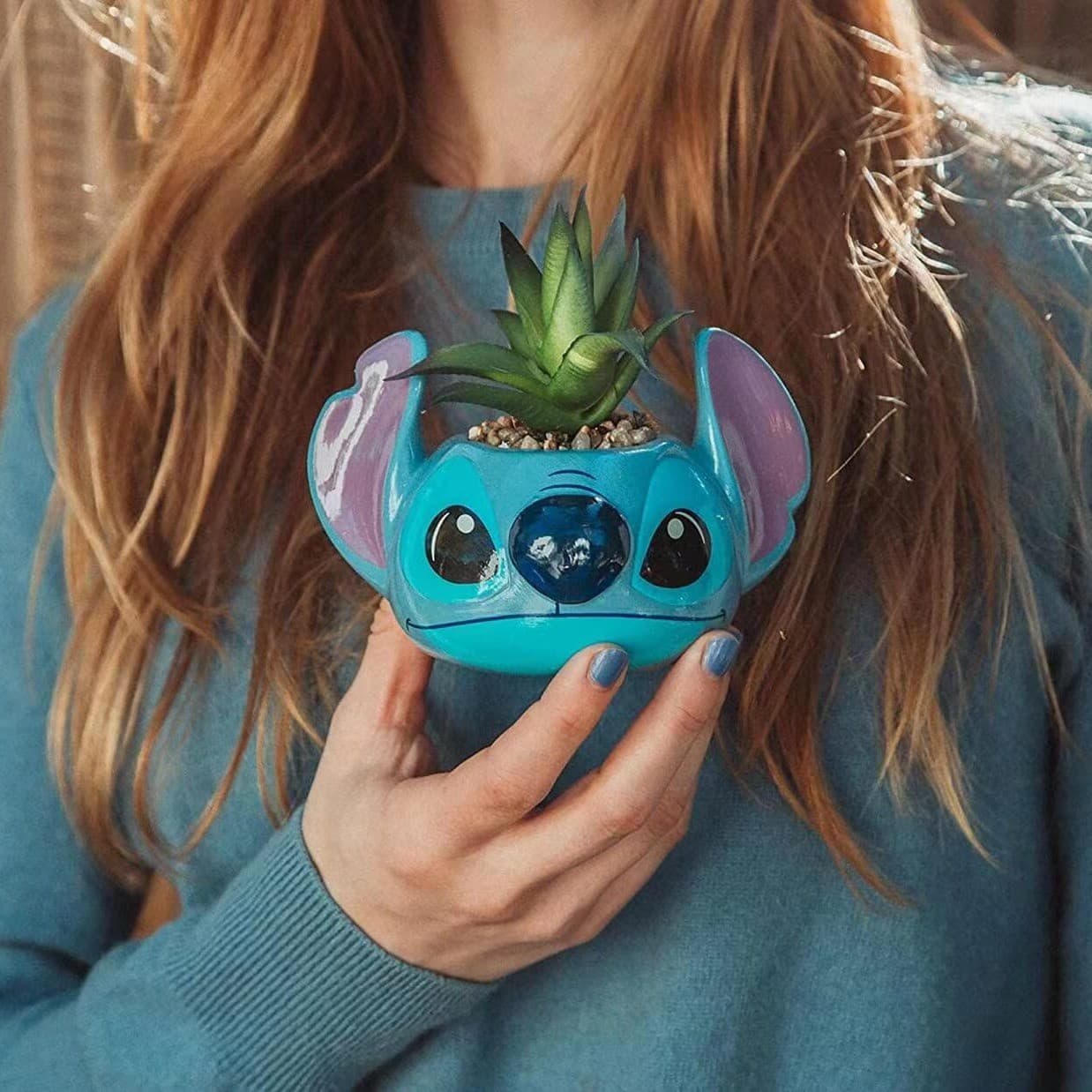 Cross-border new cute cartoon Stitch succulent potted plants for home desktop courtyard office decoration cute ornaments
