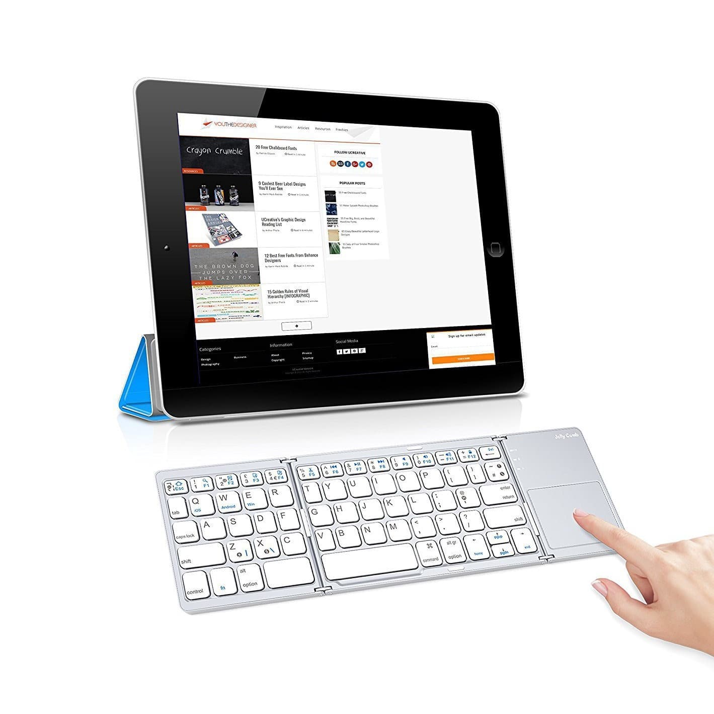 Mini Tri-fold Wireless Bluetooth Keyboard Portable Folding Mouse Touch Keyboard Digital Computer/tablet External