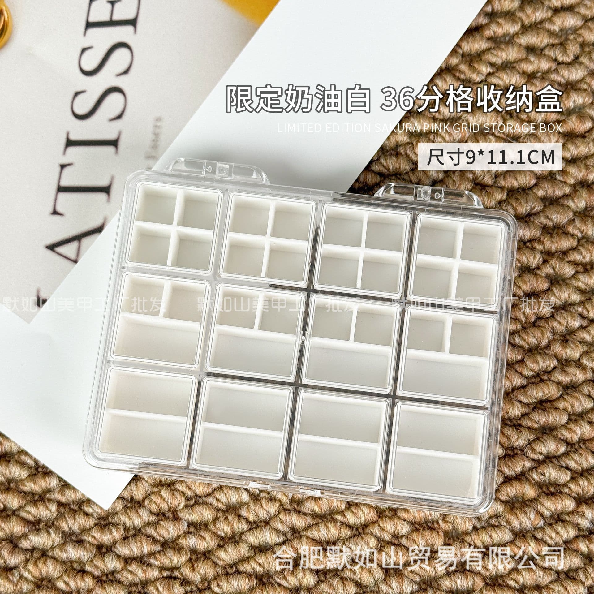 Ins-style Nail Art Storage Box 48 Grid 36 Grid 24 Grid Compartment Rhinestone Box Jewelry Organizer Mini Case Wholesale