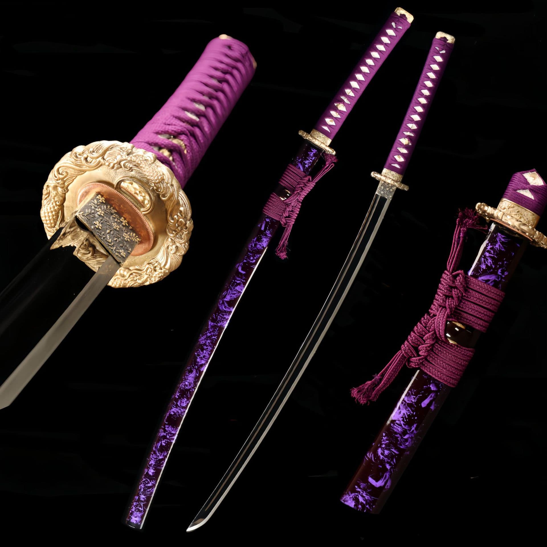 Samurai Sword Wholesale Longquan Yifeng 1060 Steel Mirror Finish Japanese Katana Unsharpened
