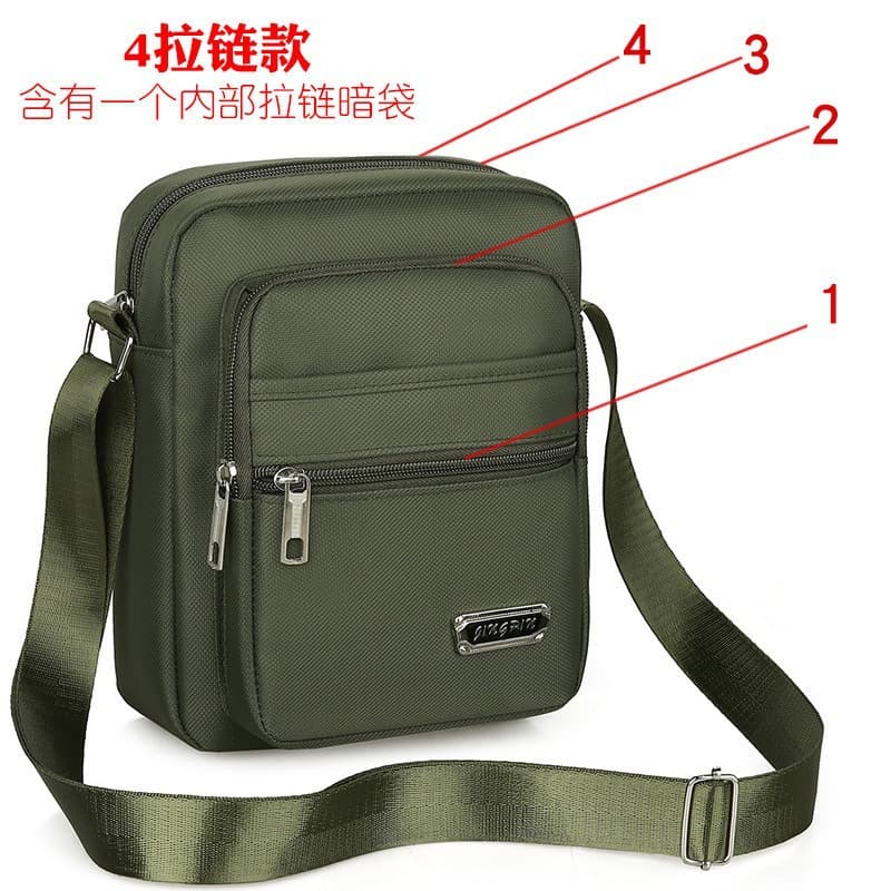Water-resistant Fashion Shoulder Bag for Men, Versatile Commute Vertical Crossbody Bag, Large Capacity Minimalist Casual Business Bag