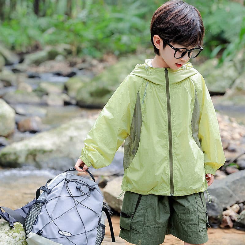 Fairy Tale Memory Big Kids UPF50+ Sun Protection Jacket Thin Sunscreen Coat Children's Hooded Breathable Skin Jacket Summer