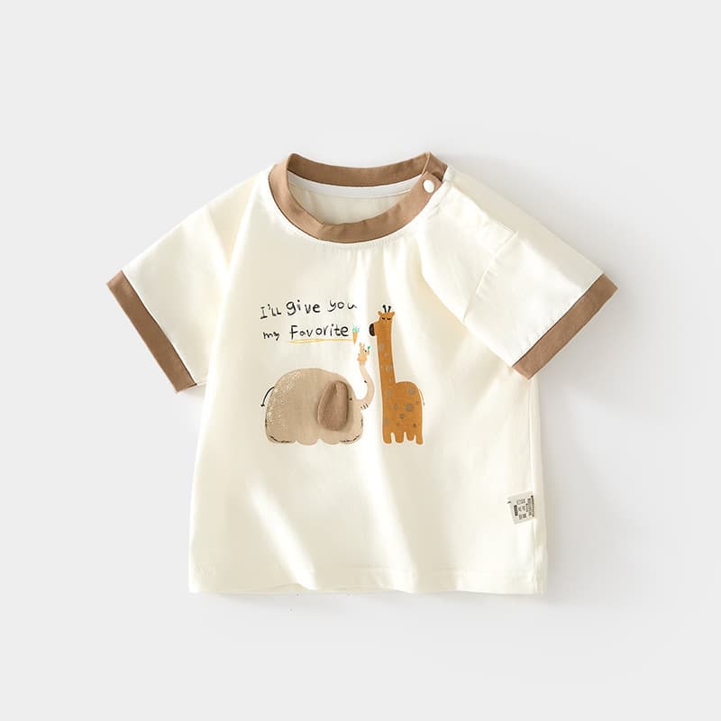 Children's short-sleeved T-shirt 0-3 years old boys and girls baby ice skin cotton half-sleeved top baby summer undershirt thin children's clothing