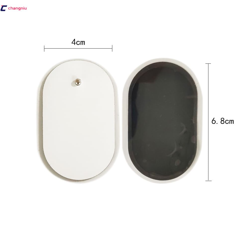 Low-frequency massager oval-shaped electrode patches without text for Ashi points