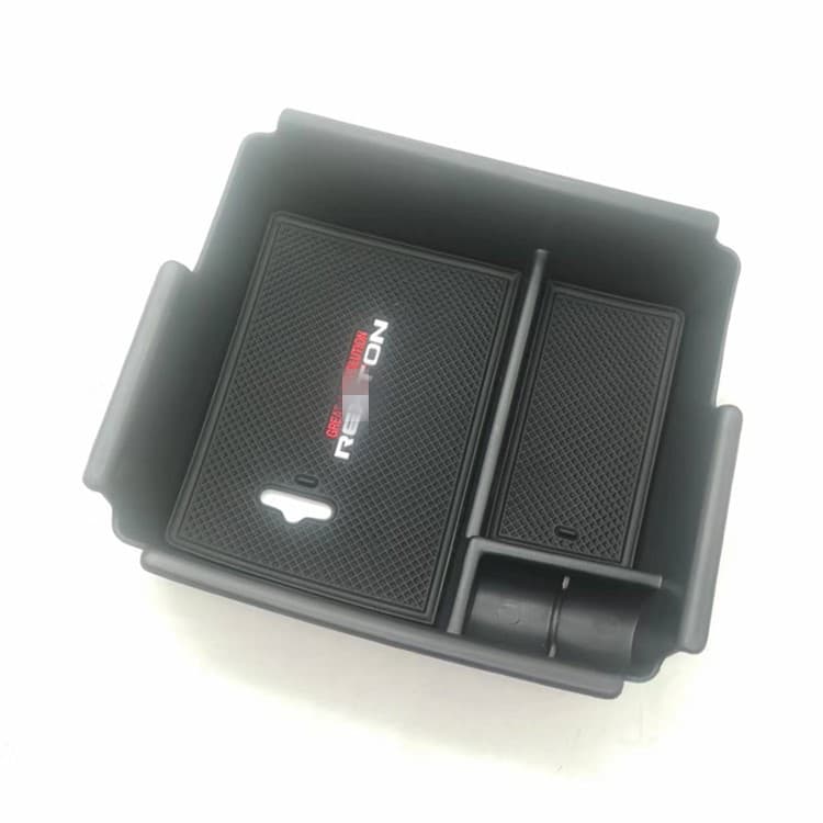 For SsangYong Rexton Center Console Storage Box Organizer Tray Modification