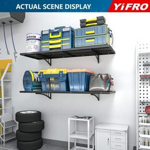 Heavy Duty Garage Wall Shelving, 500 lbs Load Capacity, Gara