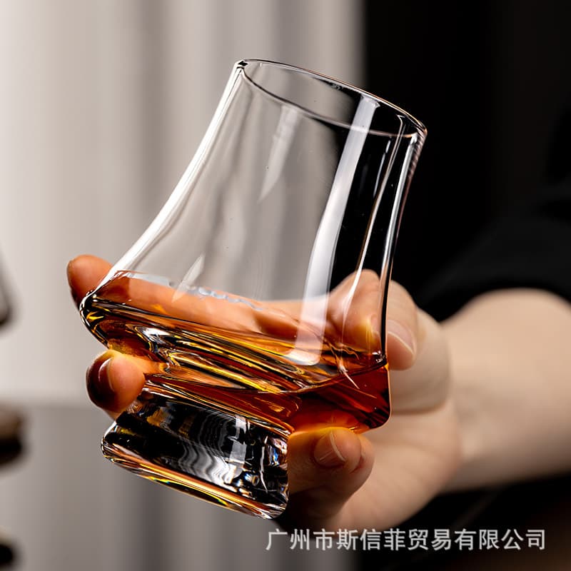 Crystal Glass Nosing Glass Whiskey Tasting Glass Tapered Waist Tulip Snifter Brandy Glass