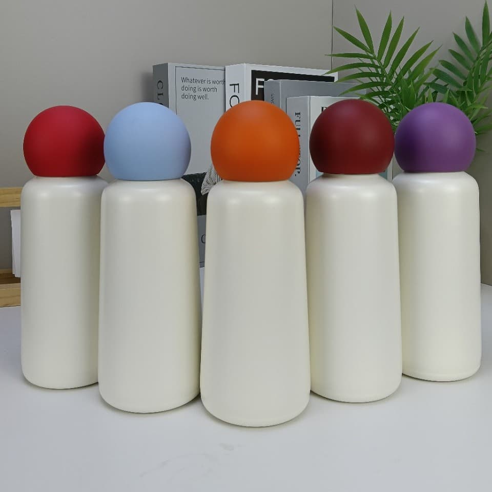New 316 Stainless Steel Insulated Cup Creative Cute Kids Round Ball Red Nose Pocket Cup Outdoor Travel Cup