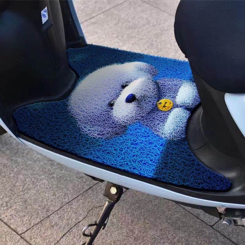 Carpet Style Waterproof Universal New Electric Vehicle Foot Mat Aima Yadea Small Turtle King Motorcycle E-Bike Self-Cut