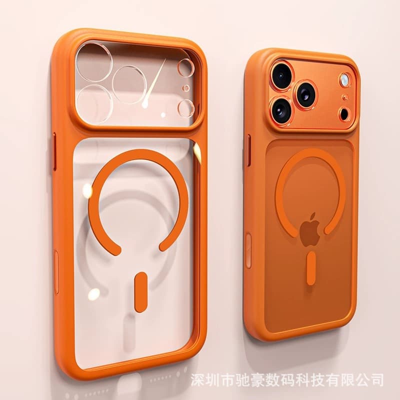 Compatible with iPhone 17 Pro Max Transparent Magnetic Phone Case for Apple 16 Precision Cutout Lens Full Coverage Drop Protection PC Case 15