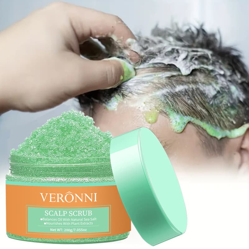 VERONNI Scalp Scrub Shampoo Cream - Hair Nourishing and Moisturizing Shampoo Cream for Dry Damaged Hair, Smoothing Strands and Cleansing