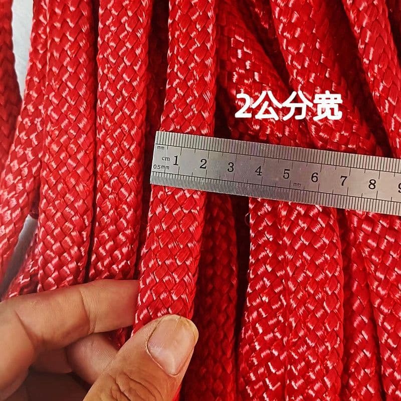 Bright red airplane net rope, cow rope, safety emergency escape rope, thickened clothesline, rescue rope