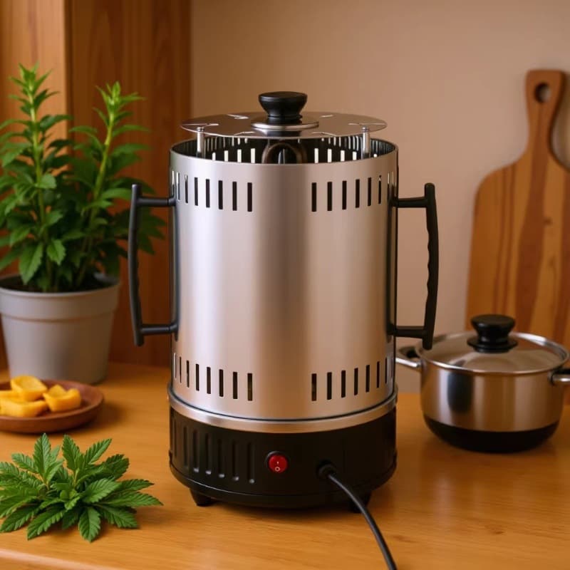 Electric Skewer Grill, Automatic Rotating Electric BBQ Grill, Smokeless Lamb Skewer Small Grill, Infrared
