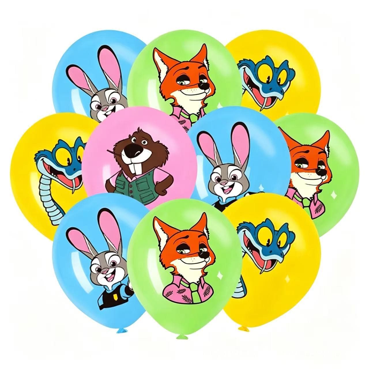 In Stock Zootopia 2 Theme Party Birthday Decoration Banner Bunting Backdrop Cake Topper Balloon Set