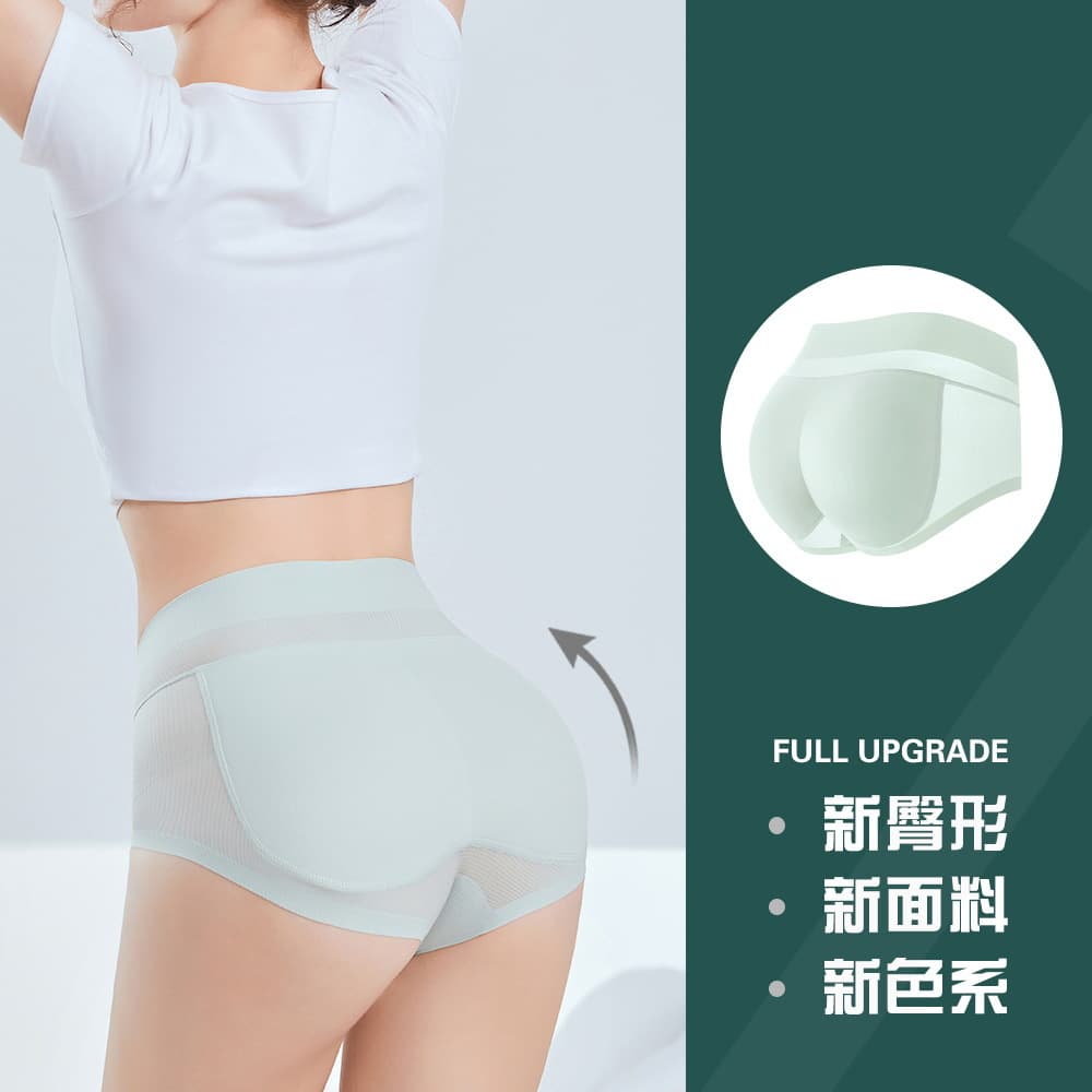 Latex Fake Butt Triangle Panties for Women, Peach Butt Hip Lifting Pad, High Waist Tummy Control, Breathable