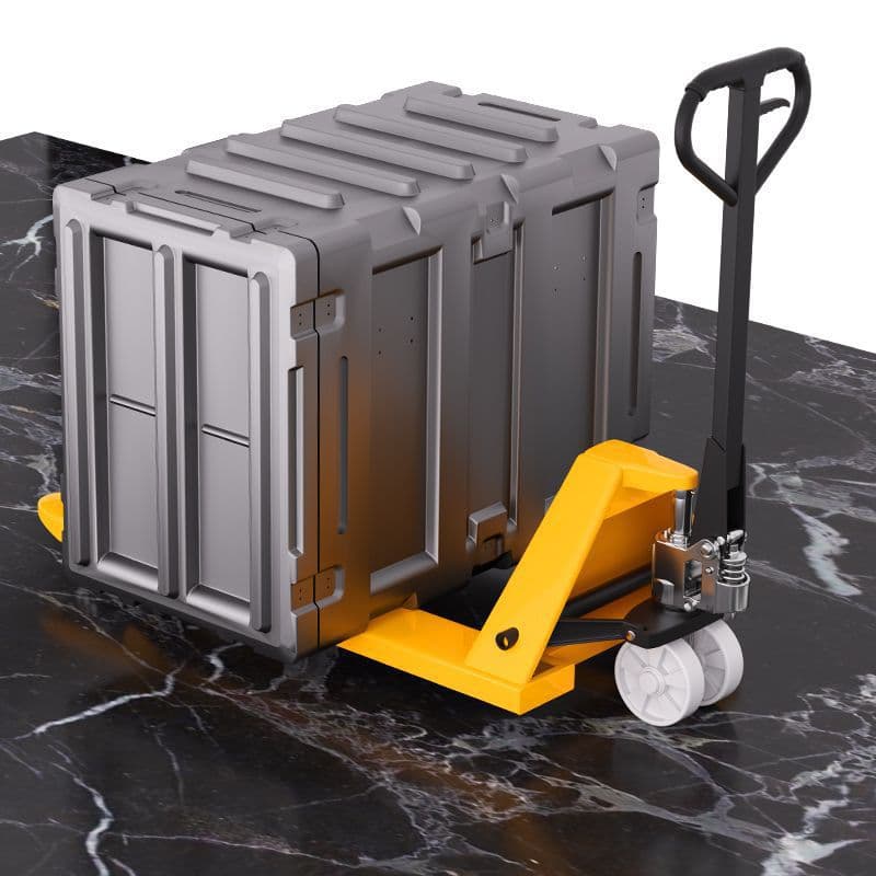 Forklift manual hydraulic truck ground cattle pallet truck loading and unloading truck small 1 ton 2 ton hydraulic forklift push trailer