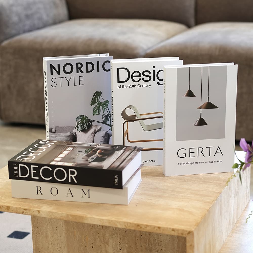 Minimalist modern fake book ornaments, decorative books, home decor, interior design magazines, simulation books, model rooms, soft furnishings