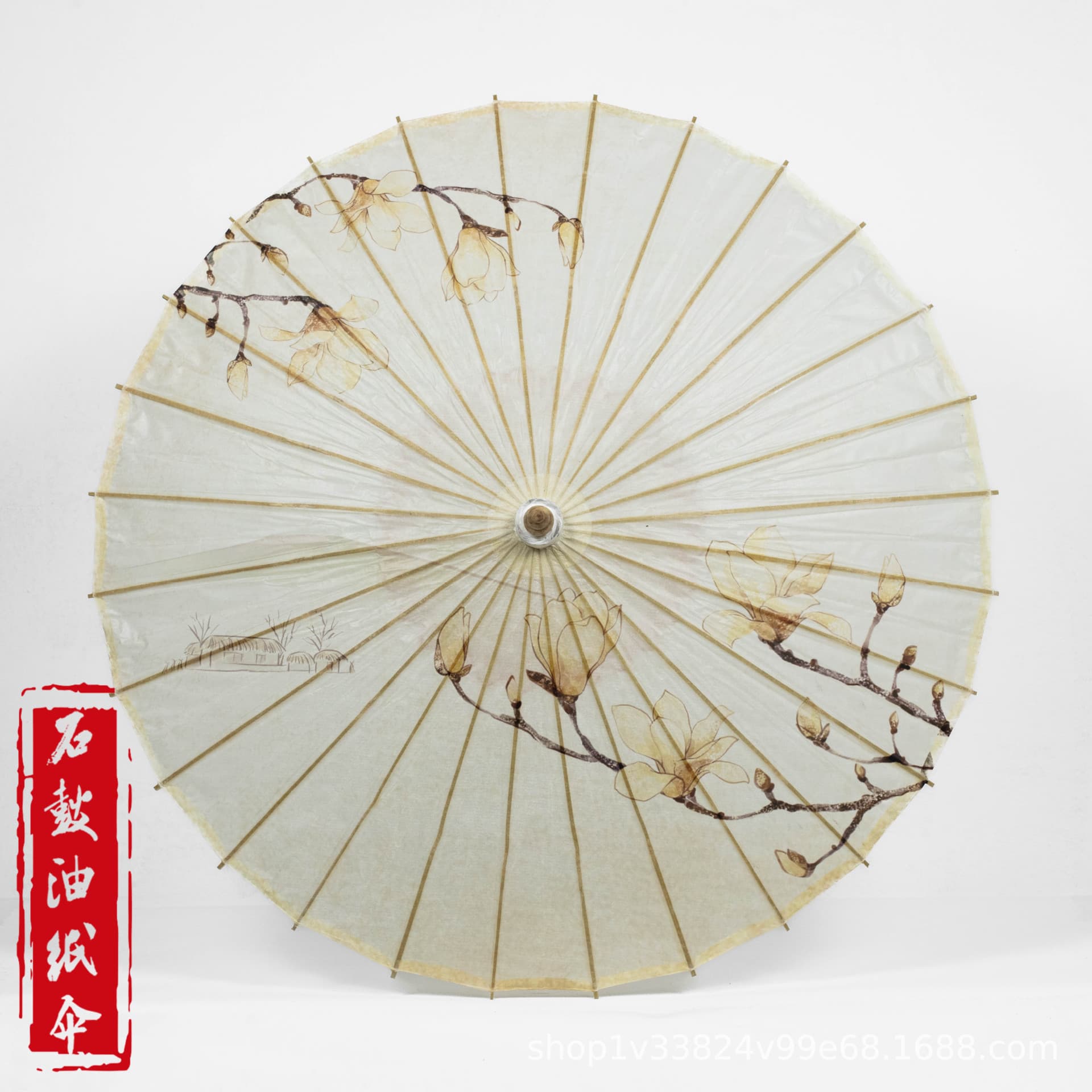 Factory Direct Classical Rain and Sun Protection Oil-Paper Umbrellas, Chinese-Style Ceiling Decor for Qipao and Hanfu Runway Dance