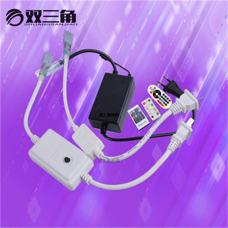 LED strip connectors, 5050 LED accessories, 5730 soft, 2835 patch three-color changing light strips, indoor lighting with 220V plug.