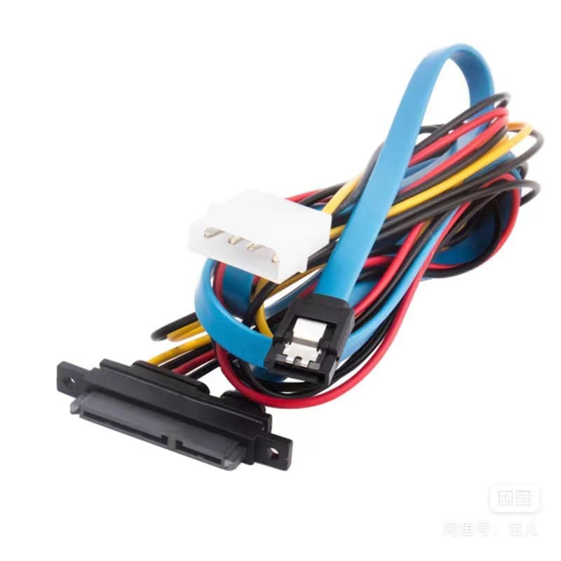 Desktop computer power supply 4-pin IDE+SATA to SATA7+15P hard disk optical drive power cable chassis integrated cable