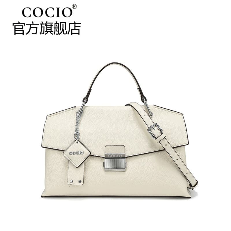 COCIO New High-End Himalayan White Messenger Bag Handheld Hot Selling Women's Bag Soft Leather Handbag from Mainland China