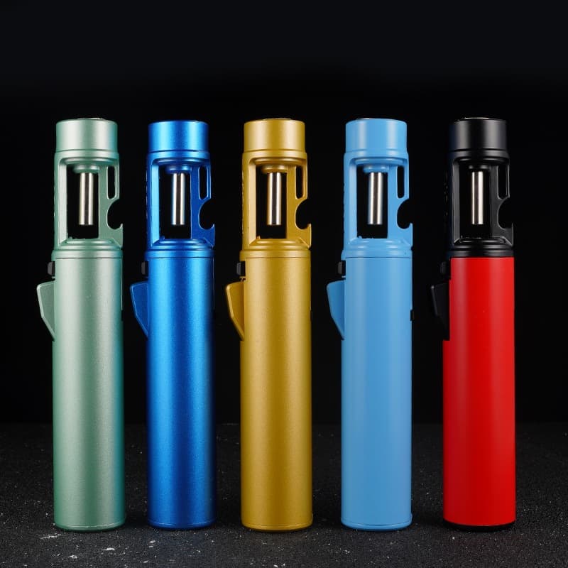 Tiktok Hot-Selling High-Power Pen-Style Welding Torch, High-Temperature Spray Gun, Blue Flame, Personalized Refillable Windproof Creative Lighter
