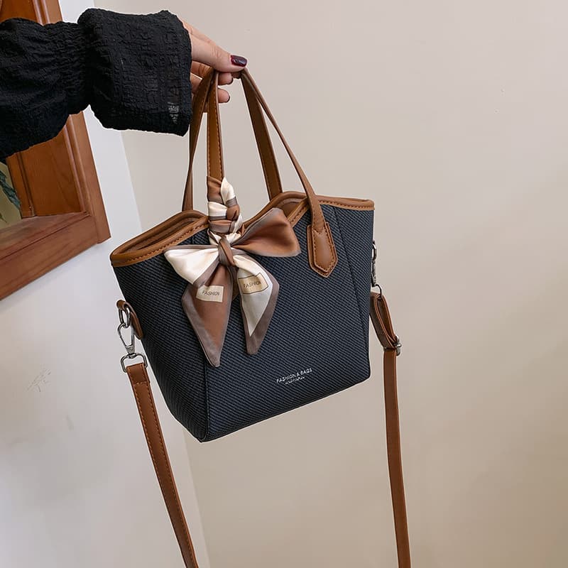Cross-border bags for women 2025 new style simple fashion silk scarf trendy handbag single shoulder crossbody bag bucket bag wholesale