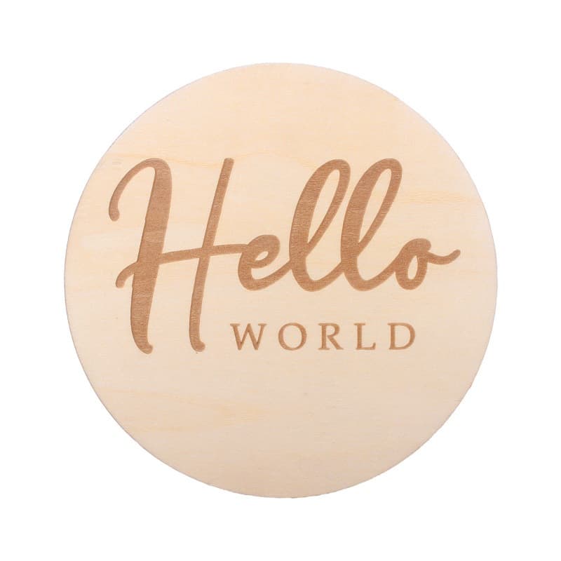 Wooden Milestone Cards for Baby, Handmade Teether, Newborn Photo Prop Souvenir Accessory