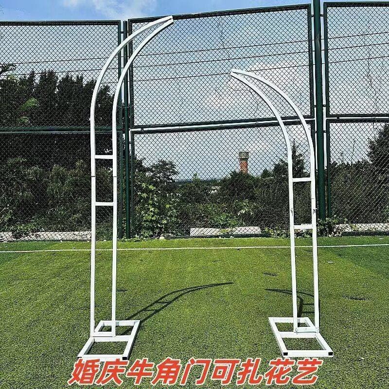 New Wedding Iron Arch Flower Stand Bull Horn Door Goat Horn Door Outdoor Wedding Decoration Arch Doorway Decor