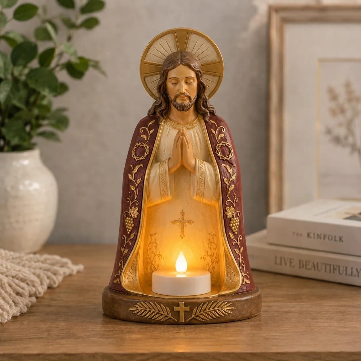 Resin Figure Candle Stand - Desktop Living Room Decoration