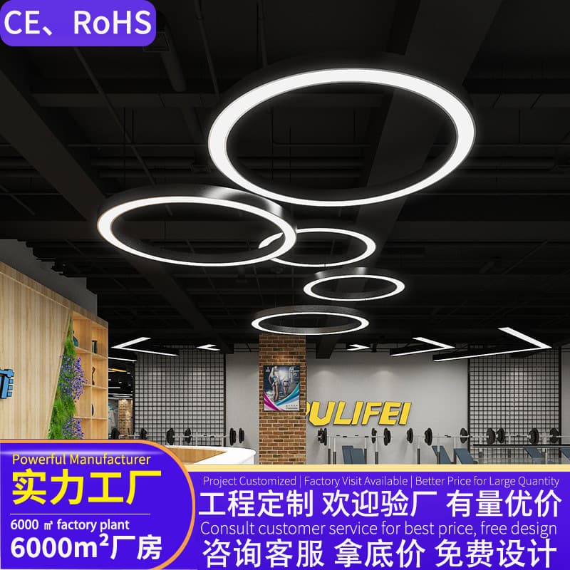 Ring LED Pendant Light Geometric Indoor Home Decor Lamp