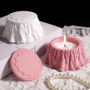 Lace Jewelry Box Silicone Mold, Lace Wedding Dress Shape Table Jewelry Storage Tray Photo Prop Plaster Mold