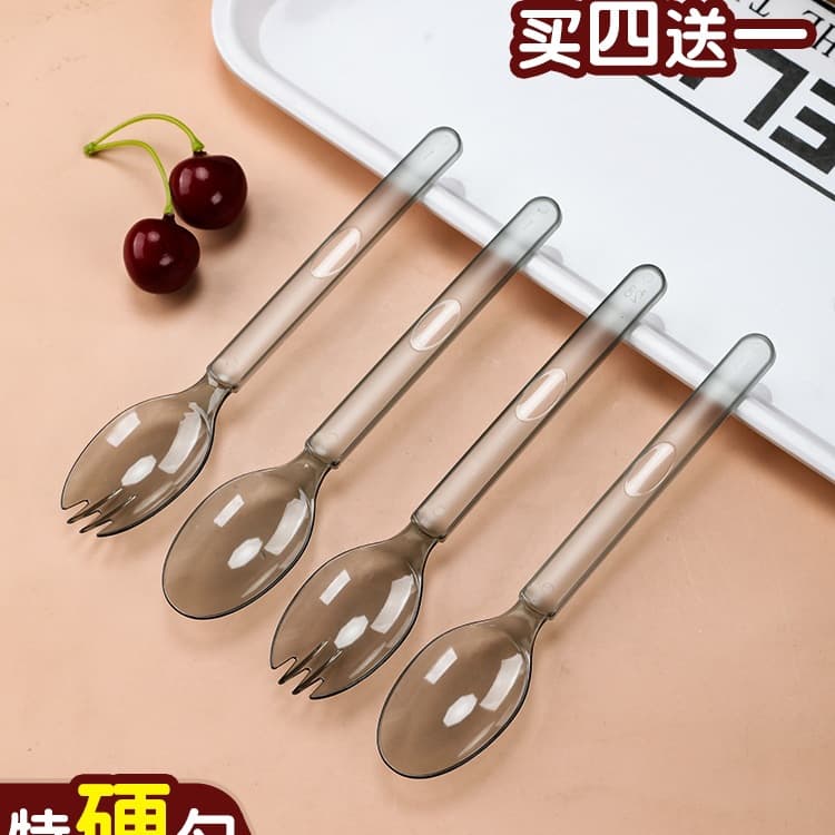 Individually Wrapped Disposable Spoons, Food-grade Plastic Cake Forks, Hardened High-temperature Resistant