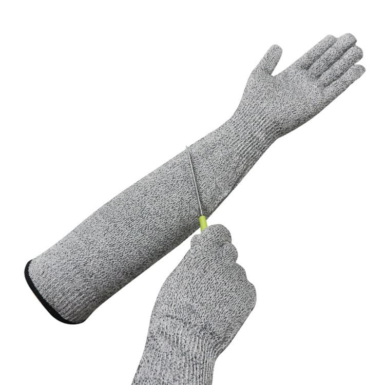 Extended Cut-Resistant Sleeve Guard Level 5 HPPE Anti-Scratch Arm Guard Anti-Bite Cut-Resistant Sleeve Anti-Stab Construction Labor Gloves