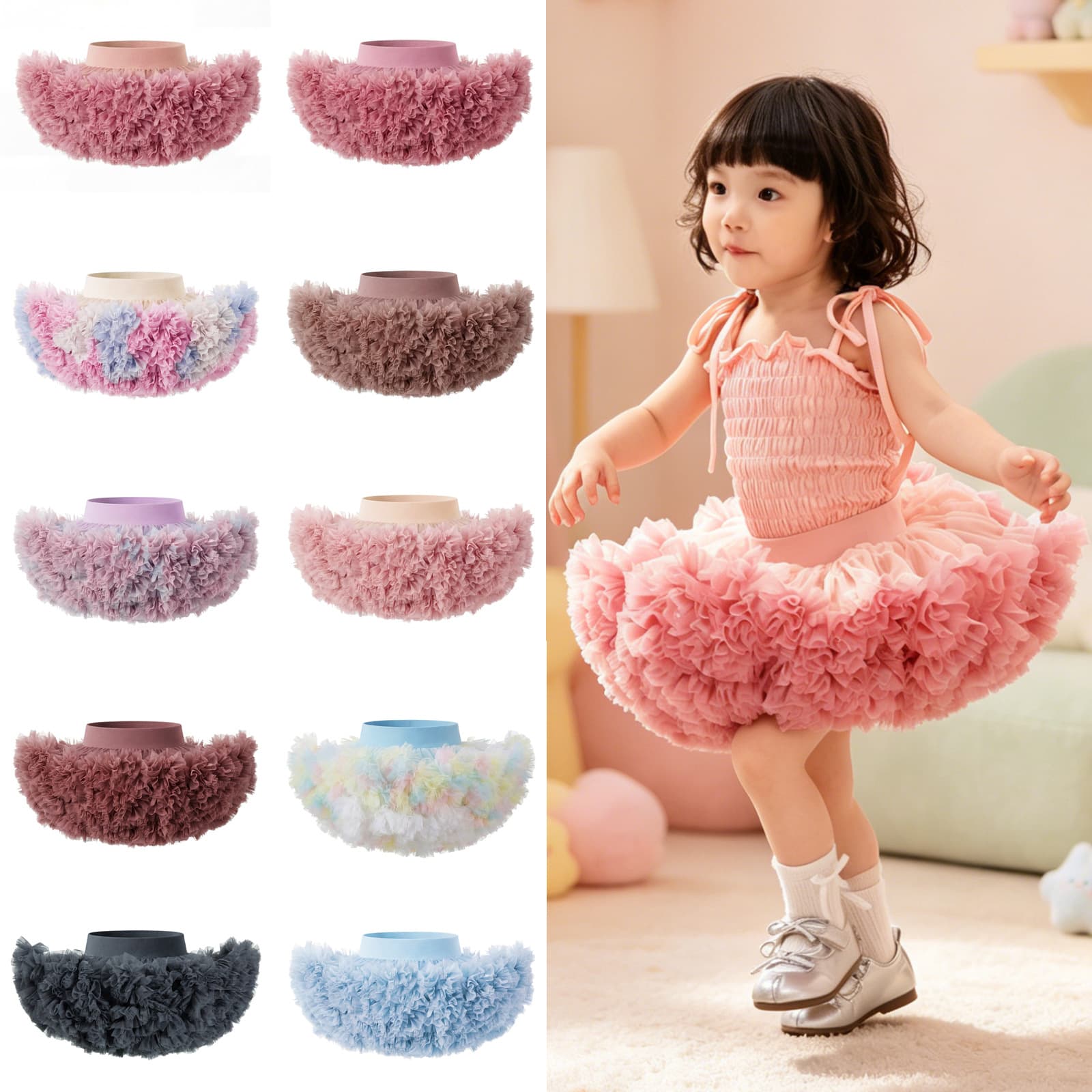 Tutu Skirt Baby Girl Princess Dress Tutu Skirt Girls Children's Puffy Tulle Half Skirt Lolita Skirt