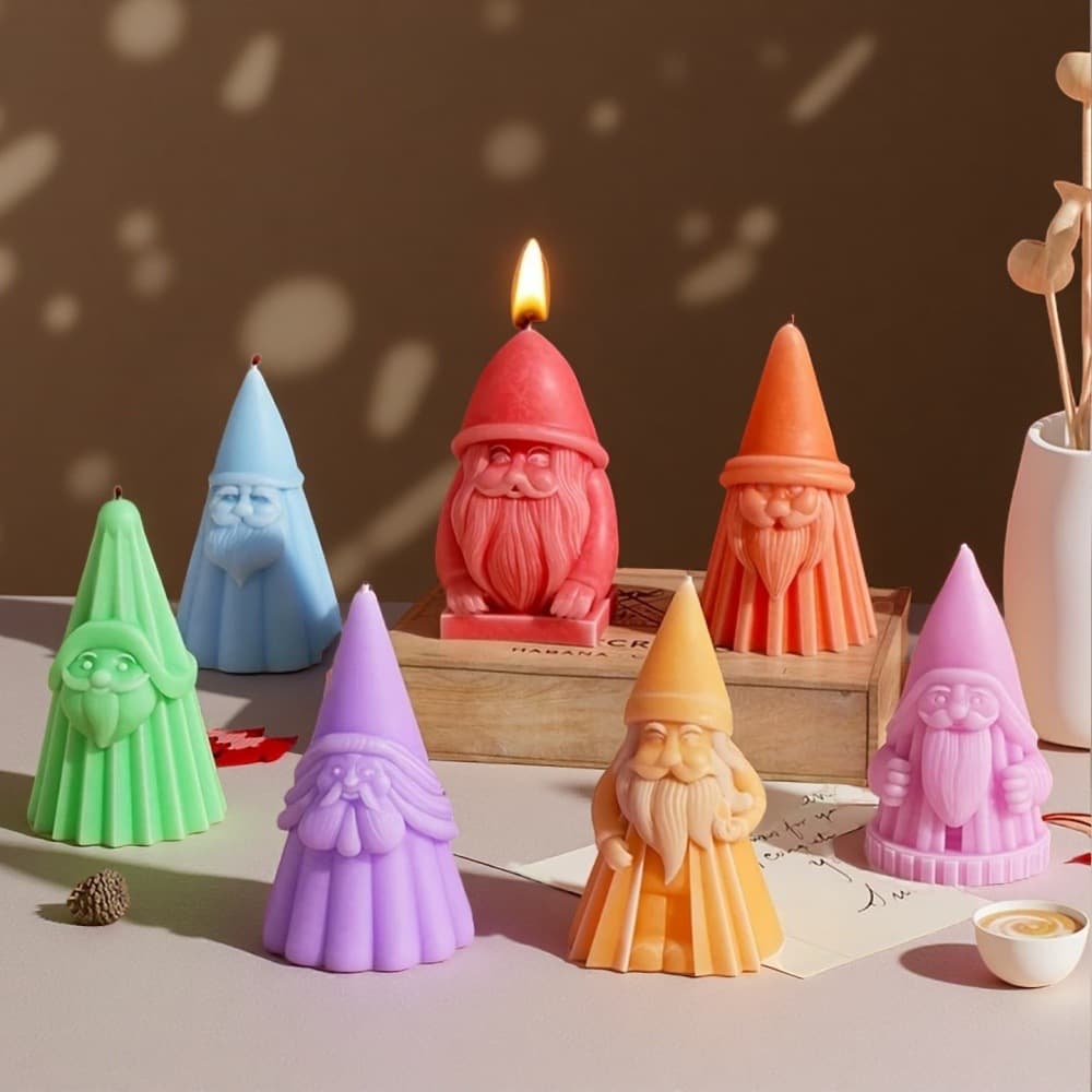 Cross-border Santa Claus Series Silicone Mold DIY Christmas Scented Candle Plaster Ornament Epoxy Resin Silicone Mold