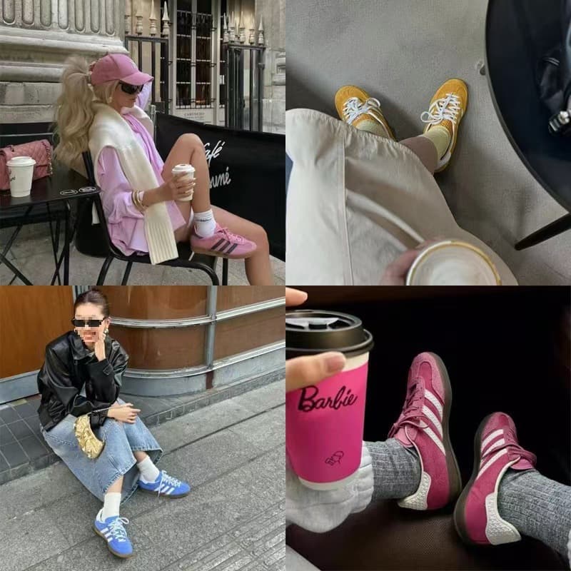 2026 New Model Samba Training Shoes, Adidas Originals Unisex White Sneakers, Black and White Casual Sneakers