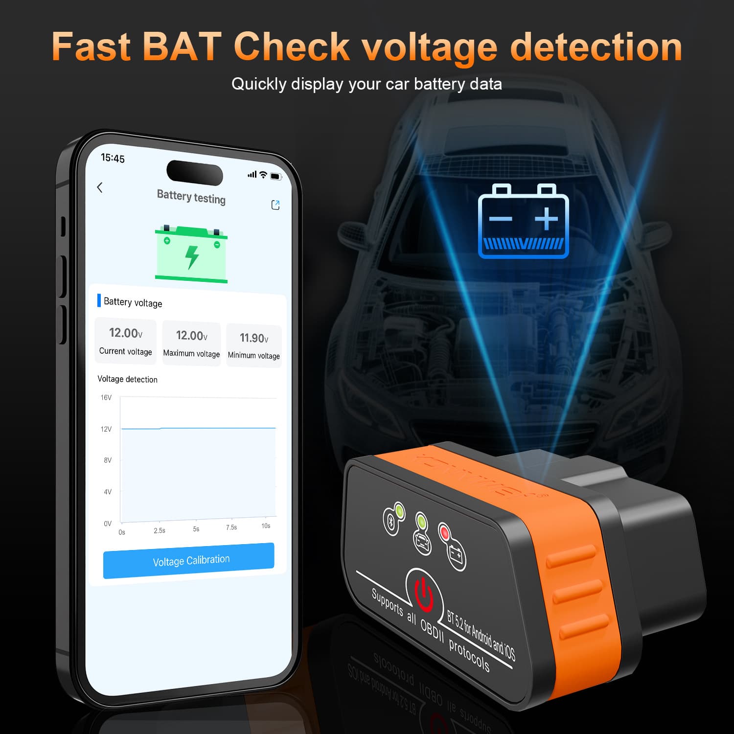 MINI OBD2 KW901 Bluetooth 4.0 5.0 5.2 dual-mode Android Apple phone ELM327 car computer
