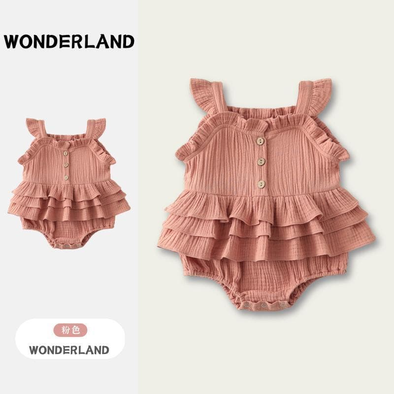 Newborn Baby Clothes Summer Baby Girl Jumpsuit, Trendy Baby Girl Summer Overall with Diaper Cover and Skirt