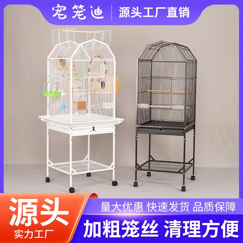 Factory Direct Supply Various Metal Bird Cages Pet Cages Multi-Functional Flock Bird Cage Premium Bird Villa Wholesale