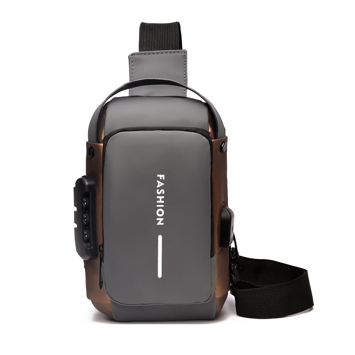Motorcycle Chest Pack Multifunctional Combination Lock Anti-Theft Outdoor Casual Crossbody Bag Men's Shoulder Motorcycle Bag