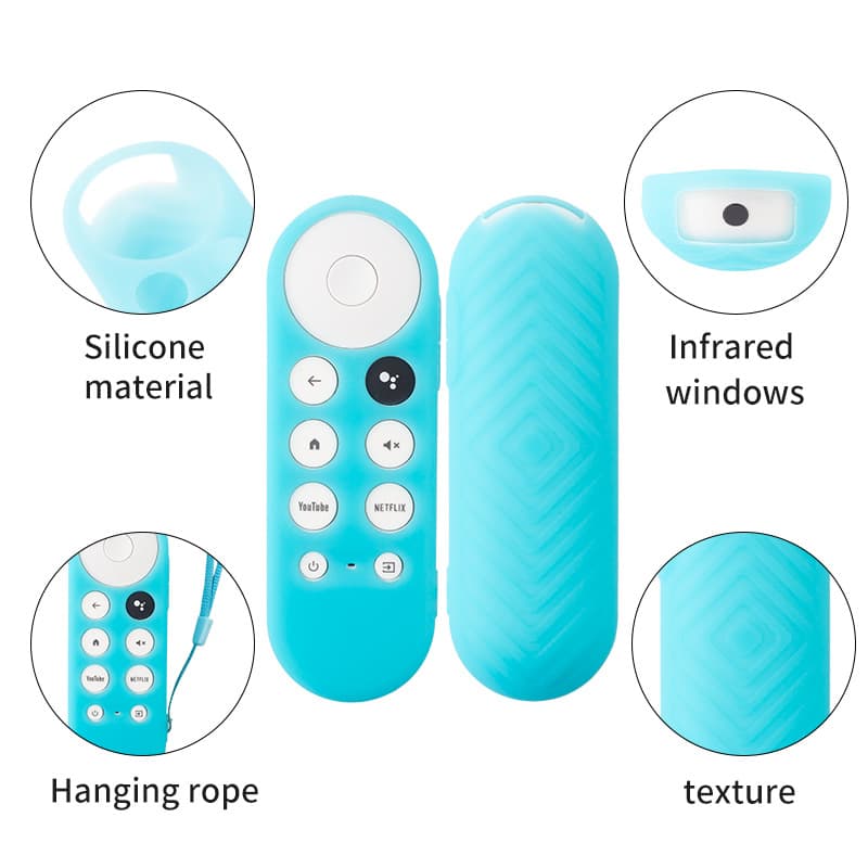 Best-selling Google TV remote cover for 2022 model, full-coverage shock-absorbing silicone protective case