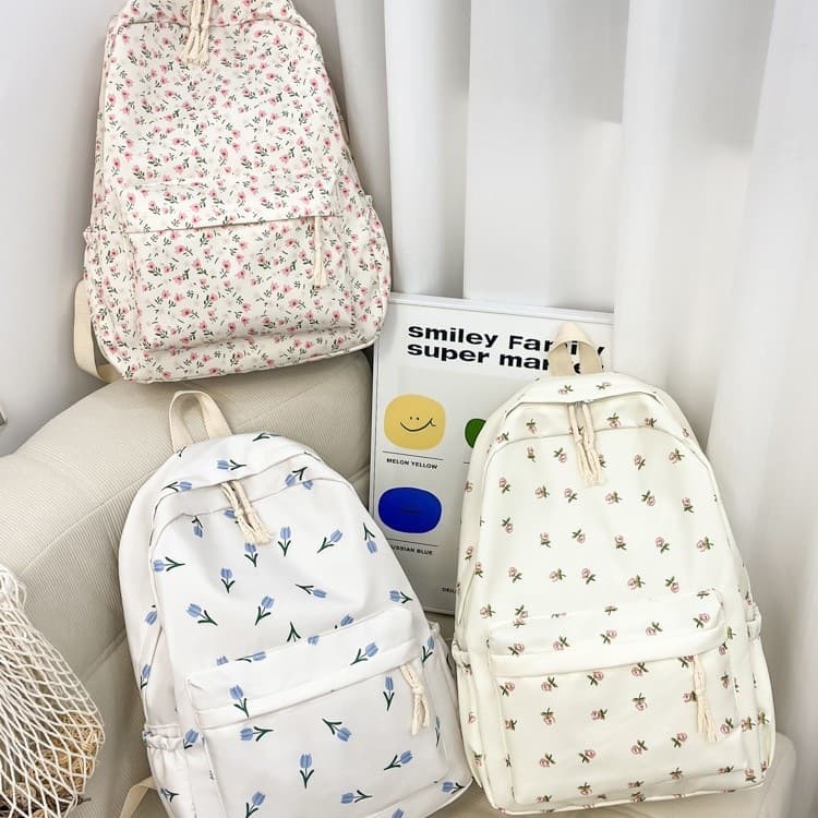 Small floral girl campus school bag lightweight large capacity backpack new Korean version girl student bag 2026 new style