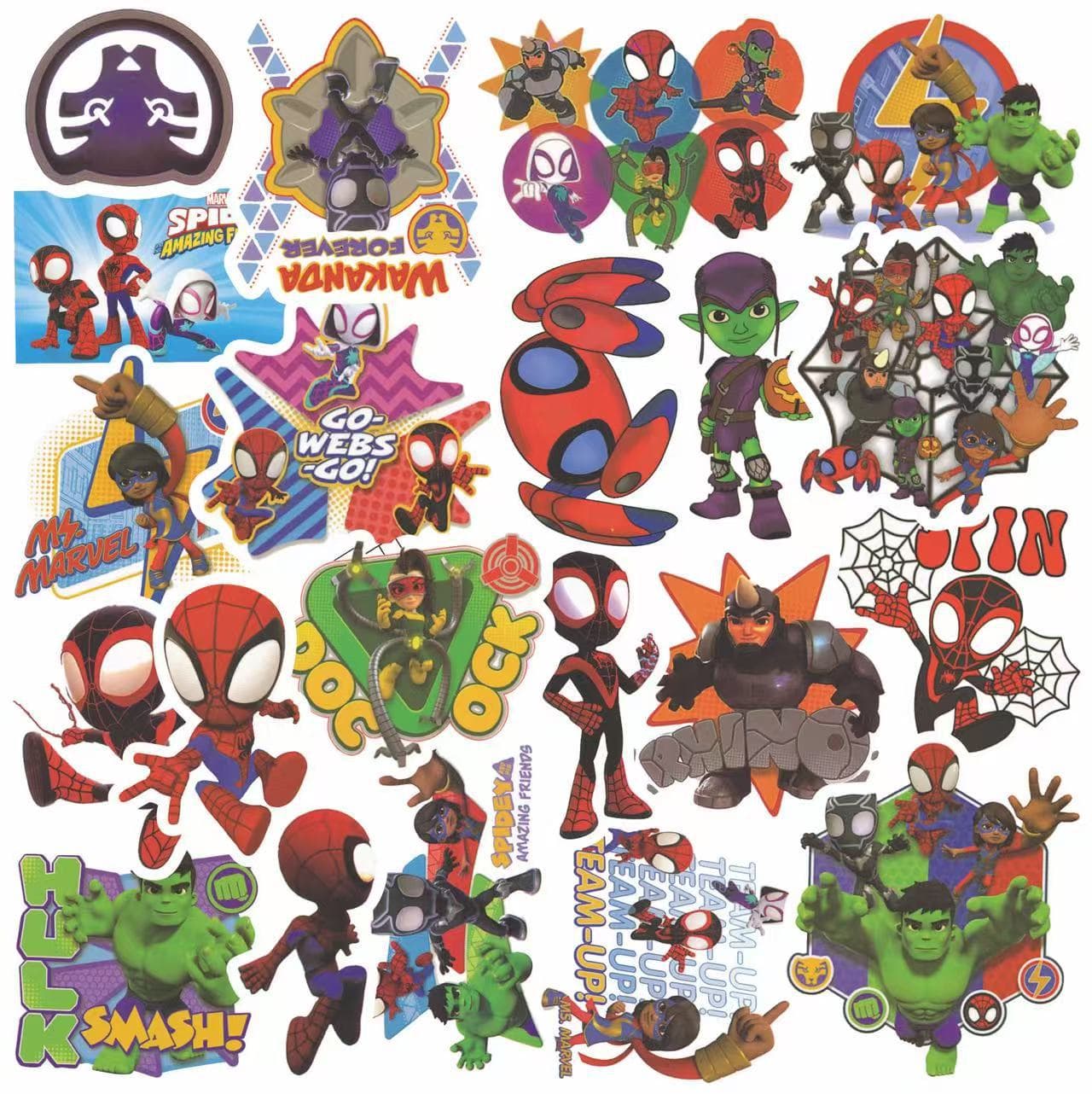 Super cost-effective 55 Spider-Man and friends stickers cute Q version decorative diy mobile phone case stickers starting from one piece