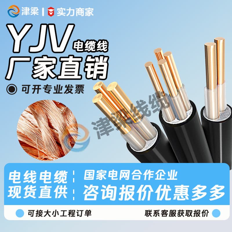Globally Hot Selling YJV Cable 3 Core 6 sqmm Wire National Standard Copper Core Motor Switch Socket Power Cord Cable