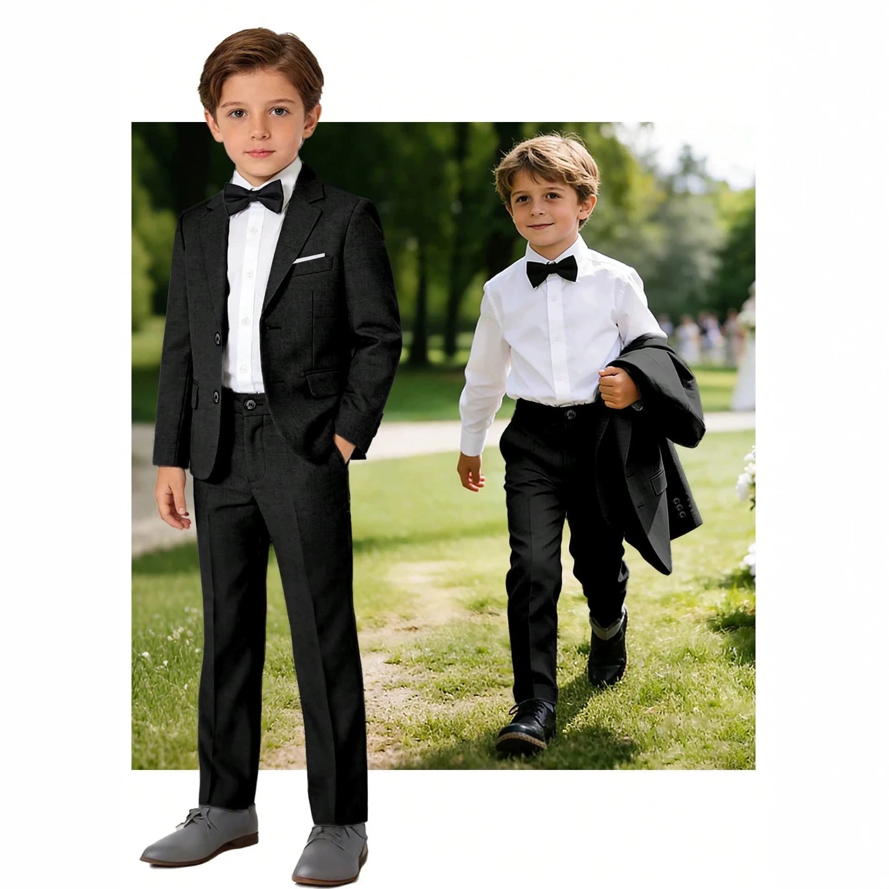 Children's dresses, boys' one-year-old baby's birthday clothes, boys' spring and autumn suits, wedding flower girl host suits